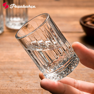 土耳其进口白酒杯(白酒杯)shot子弹杯玻璃，一两烈酒杯个性竖纹家用套装