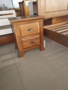 美国白橡木床头柜实木床头柜橡木两抽柜多功能卧室柜