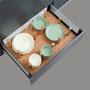 厨房抽屉分隔收纳架碗碟分隔架子厨房分隔多功能锅具置物架洞洞板