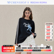 ROCHA ROMA蕾丝拼接蝴蝶结长袖T蛋糕蓬蓬半裙CHENSHOP设计师品牌