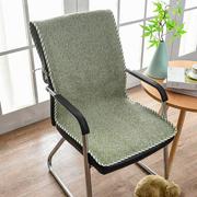 连体椅子坐垫靠垫一体家用客厅四季餐桌椅，垫子办公室棉麻靠垫背薄