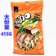 一袋台湾进口食品零食宏亚77乳加巧克力415g新日期(新日期)新包装(新包装)