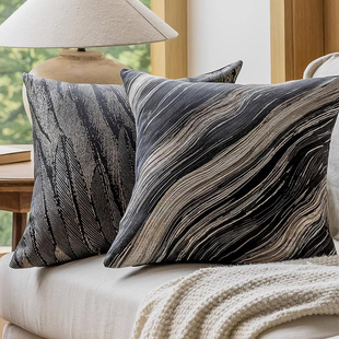 米兰 Lux黑金 高级感现代简约北欧床头抱枕抱枕套沙发飘窗靠垫