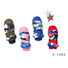雪花绣冬季迷彩款包指手套，4-8岁男女儿童防风水加厚滑雪手套