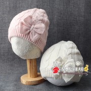 女宝宝帽子冬季0-1-3岁婴儿公主，女宝儿童全棉毛线，套头帽女童秋