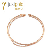 justgold鎮金店avidity4分，钻石18k玫瑰色，黄金手镯手链7120232r