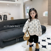 艾摩贝贝男女童秋季韩版可爱立体熊猫卫衣，儿童洋气宽松上衣潮童装