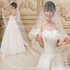白色韩式新娘头纱超长3米5米10米拖尾蕾丝，结婚纱礼服配件头纱