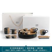 功夫茶具套装带茶盘小型家用轻奢中式泡茶具整套陶瓷茶具