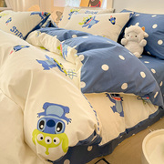 迪士尼全棉四件套男卡通，床上用品活性印花纯棉儿童，被套床单三件套