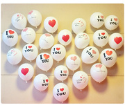 求婚气球心形印刷拍照新型气球 婚礼气球 时尚气球 韩式爱心