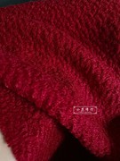 暗红色泰迪圈圈毛纯羊毛，布料秋冬大衣，外套披肩时装面料汉服婚服