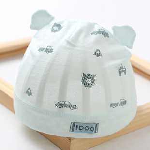 新生儿帽子夏季单层薄款婴儿胎帽0-3-6个月春秋初生儿男女宝宝帽