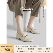 Clarks其乐赛伦系列女鞋乐福鞋春夏季链条单鞋一脚蹬小皮鞋女