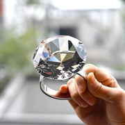 80mm水晶超大钻戒钻石戒指婚庆布景，道具结求婚七夕情人节创意礼物