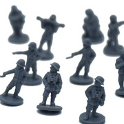 超小号迷你1100二战兵人模型战棋，跑团散装100人