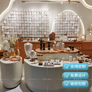 饰品展示柜中岛展示台服装店女装，店首饰珠宝流水台文创摆台中岛柜