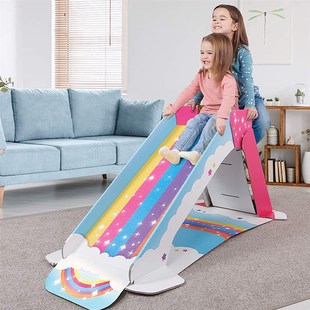 wowwee可折叠滑梯纸质方便收纳宝宝玩具家用儿童，室内小型滑滑梯