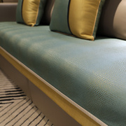 简约现代时尚沙发垫轻奢真皮布艺坐垫子四季通用防滑沙发套罩定制