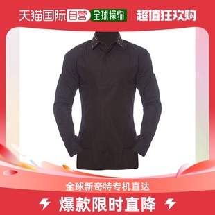 香港直邮givenchy男士黑色铆钉棉质，衬衫16s6201300001