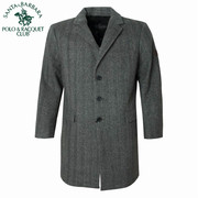 polo圣大保罗商务，男士呢大衣西装领单排扣羊绒，外套pw15wj415