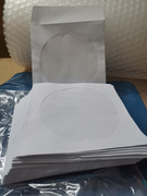 白色光盘套纸袋子12cm大光碟袋CD/dvd光盘包装袋100个/包光盘纸盒