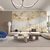 岩板瓷砖背景墙，1600x3200现代简约中式大气轻奢客厅，电视墙砖