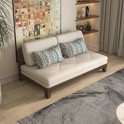 一米二多功能实木沙发床折叠两用1米5双人小户型原木风单人可变床