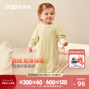 aqpa爱帕婴儿连体衣宝宝衣服德绒保暖秋冬季保暖睡衣哈衣爬服睡衣