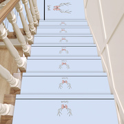 楼梯踏步垫皮革简约免胶自粘实木楼梯脚垫防滑家用地毯台阶贴定制