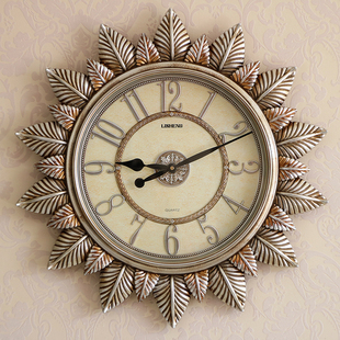 美式挂钟钟表客厅家用欧式大气创意挂表简约现代时尚轻奢时钟