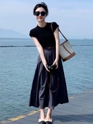 摩登studio新中式国风高级质感休闲御姐性感裙子显瘦职业两件套装