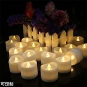 婚礼蜡烛装饰led蜡烛灯波口创意，蜡烛暖白闪电子蜡烛