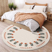 圆形客厅地毯卧室圆形清新地垫沙发，茶几毯防滑简约家用床边椅子垫