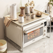 不锈钢微波炉置物架厨房台面格兰仕烤箱家用双层支架多功能收纳架