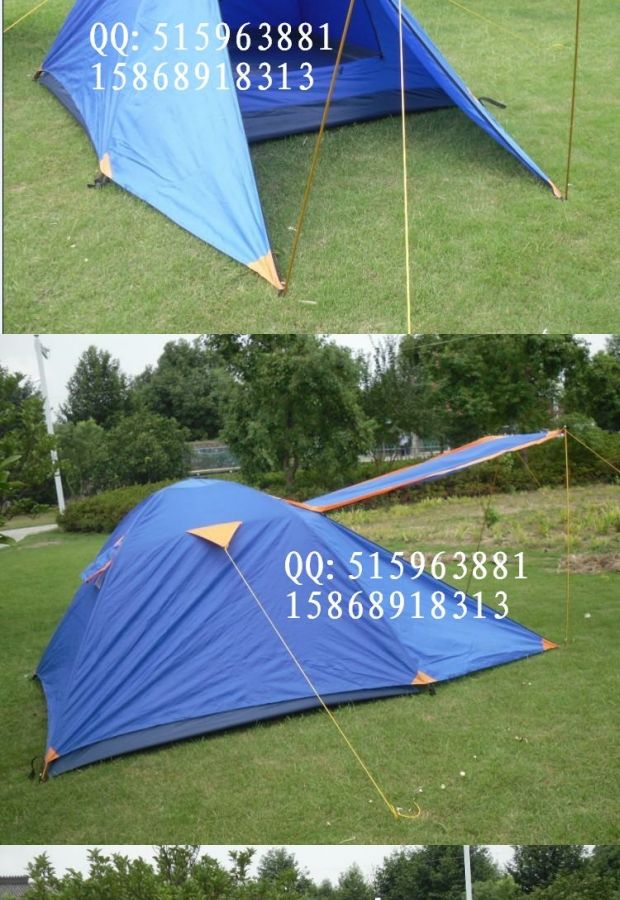 3-4人双层铝杆帐篷 带门厅 /压胶设计防大雨帐篷/高山帐篷