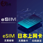 eSIM日本电话卡5G/4G手机流量上网卡3-30天5/10/20GB旅游卡