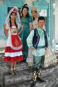 塔塔尔族全家福服装服装团体，演出服装56个民族服饰