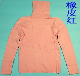  韩版百搭长袖套头修身高领堆堆领纯色保暖 打底毛针织衫