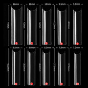 跨境美甲甲片500片透明假指甲高弧度袋装水管甲贴片