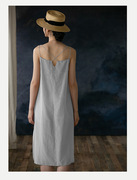 2024年夏季原创设计女装重磅柔软亲肤白色吊带连衣裙中长款内搭