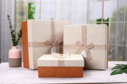 礼物盒正方形简约复古大号伴手礼盒，生日盒收纳盒衣服包装盒男