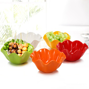 彩色密胺水果沙拉碗塑料仿瓷商用创意旋转小火锅店餐具串串碗菜碗