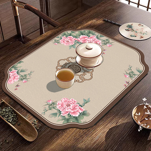 新中式茶桌垫罗汉床小茶几茶，席垫沥水垫吸水桌旗中国风禅意茶桌垫