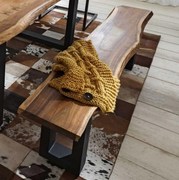 美式家具实木长方形餐桌铁艺复古工业风咖啡休闲桌子办公大长桌