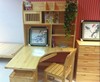 实木转角书桌组合松木转角电脑桌台式带书架松木书桌学生学习桌