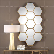 欧式木质墙面装饰镜组合壁挂镜创意客厅沙发电视背景墙饰壁饰