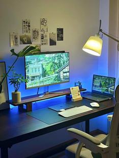 显示器增高架台式电脑显示屏屏幕底座抬高支架桌面键盘定制实木台