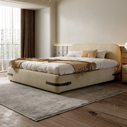 北欧科技布艺床主卧现代简约1.8米软床意式轻奢实木榻榻米双人床