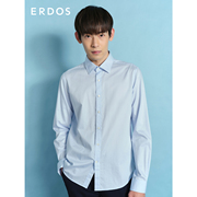 ERDOS 男装纯棉衬衫春夏款长袖翻领上衣标准版型商务休闲百搭舒适